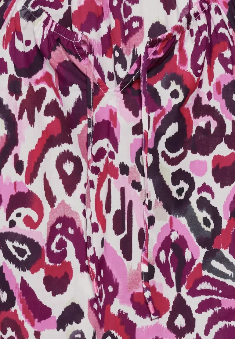 Tunika Bluse mit Print bloomy pink