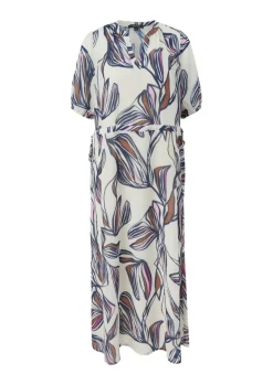 Tunikakleid mit Alloverprint beige