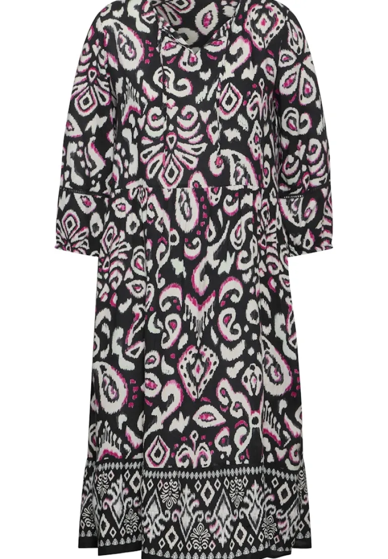 Tunika Kleid mit Print black