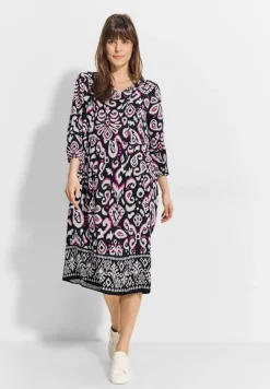 Tunika Kleid mit Print black