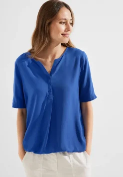 Tunikashirt in Unifarbe blue sea