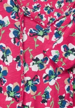 Tunikashirt mit Blumenmuster fresh pink