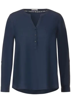 Turn-Up Bluse casual denim blue