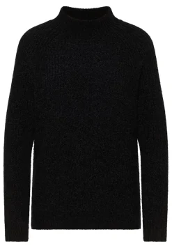 Turtleneck Chenille Pullover black