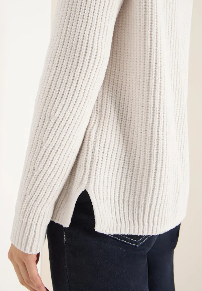 Turtleneck Chenille Pullover light greige