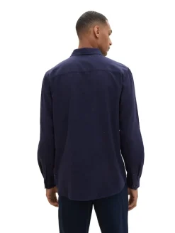 Twill-Hemd mit Struktur sky captain blue