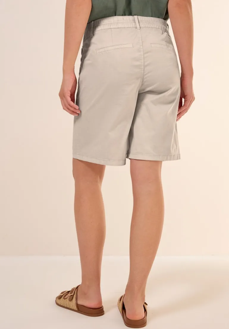 Twill Shorts im Washed-Look boulder beige