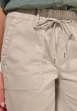 Twill Shorts im Washed-Look boulder beige