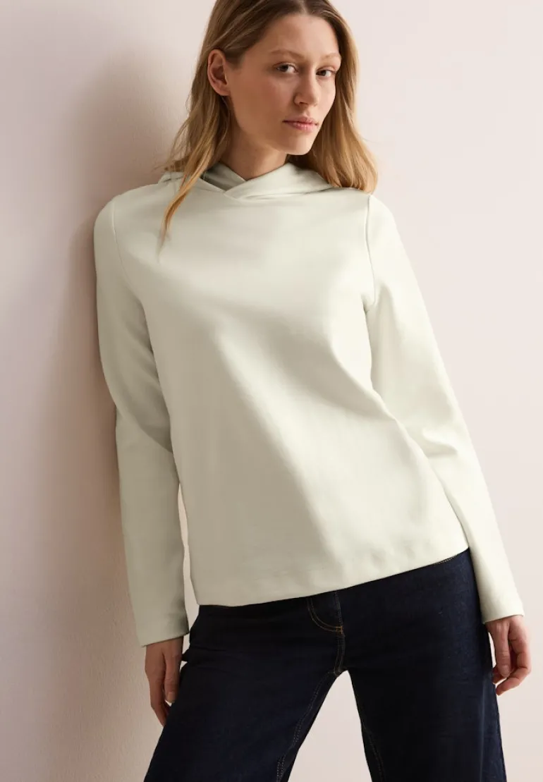 Twill Sweat Hoodie vanilla white