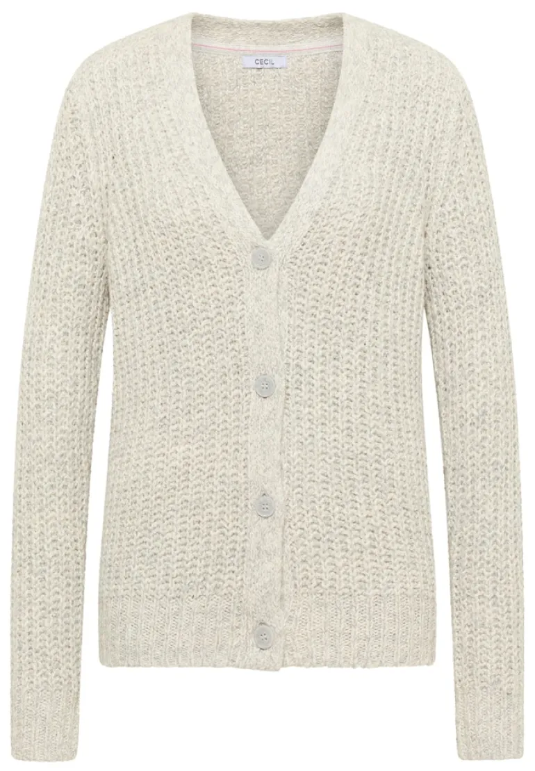 Two Tone Cardigan metal grey melange