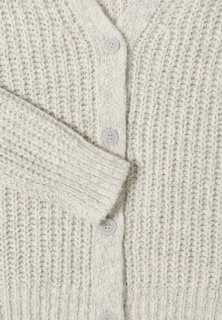 Two Tone Cardigan metal grey melange