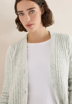 Two Tone Cardigan metal grey melange