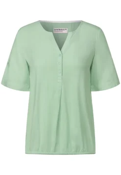 Unifarbene Basic Bluse fresh salvia green