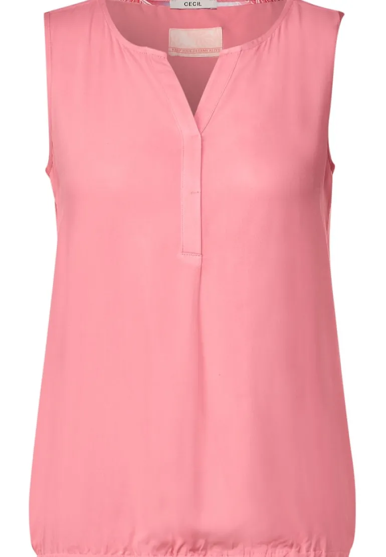 Unifarbenes Blusentop soft pink