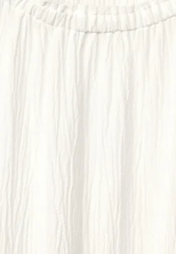 Unifarbene Struktur Bluse vanilla white