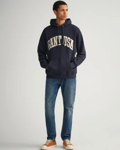 USA Graphic Sweat Hoodie evening blue