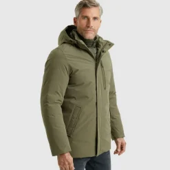 V-DOUBLE COAT dusty olive