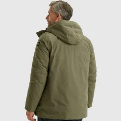 V-DOUBLE COAT dusty olive