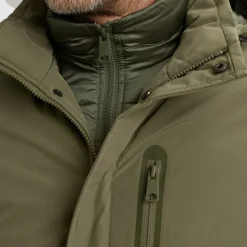 V-DOUBLE COAT dusty olive