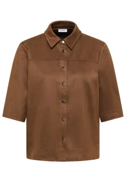 Veloursbluse mocha caramel