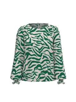 VIALINIA O-NECK L/S TOP/LC egret