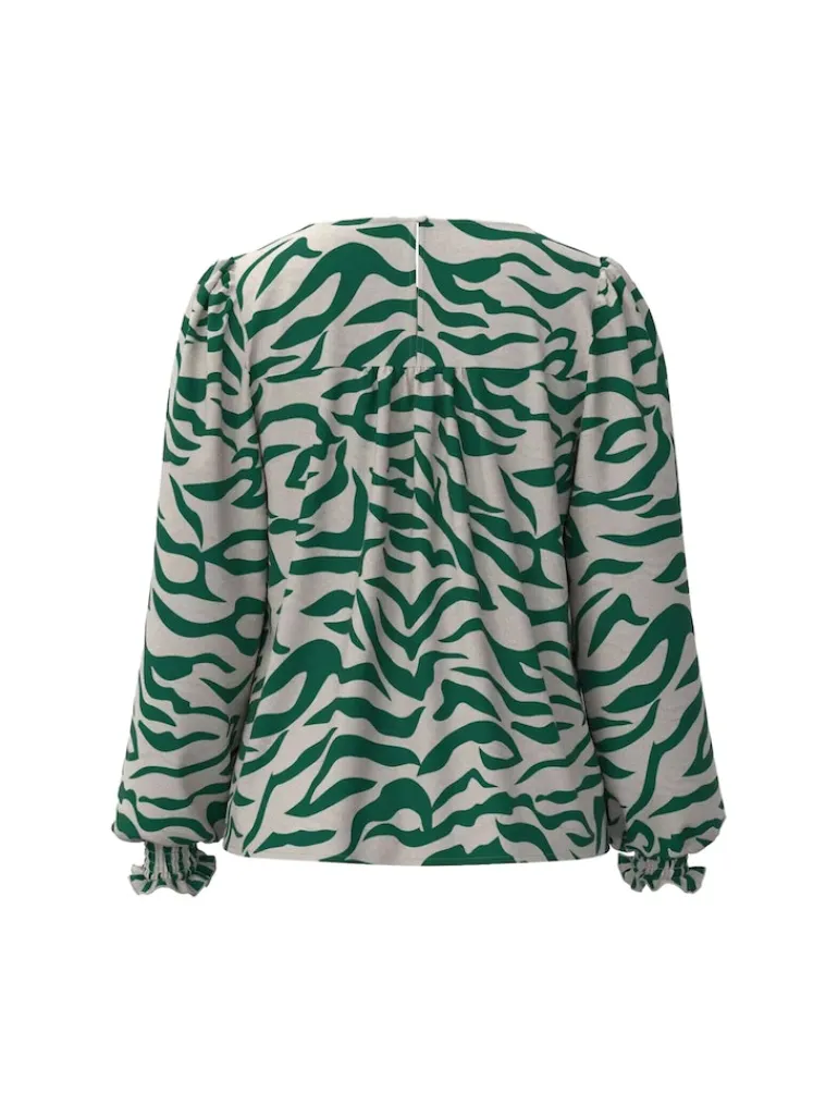 VIALINIA O-NECK L/S TOP/LC egret