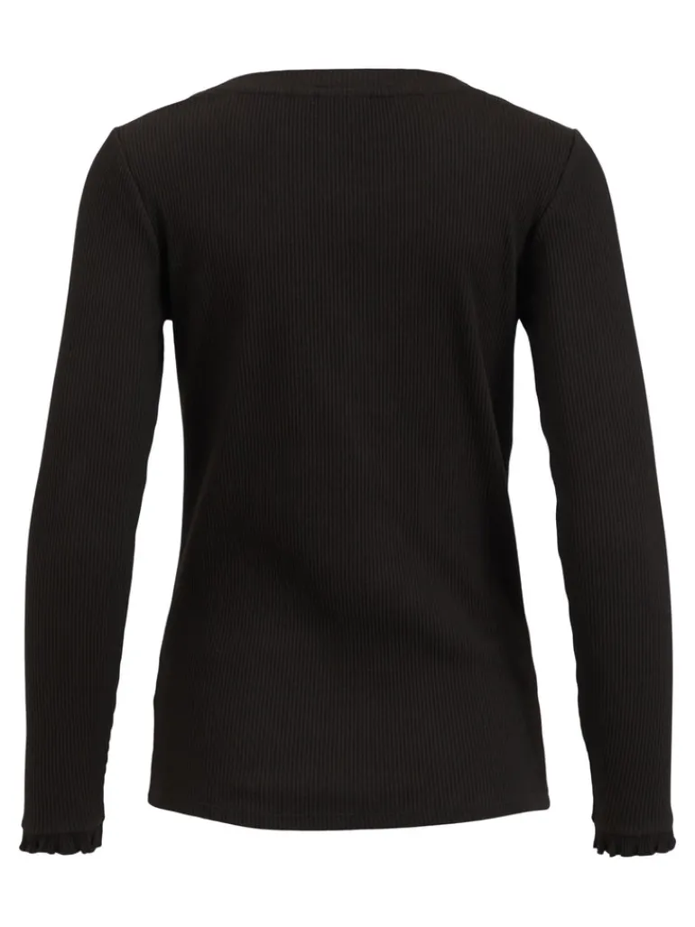 VIBALU L/S RIB TOP black