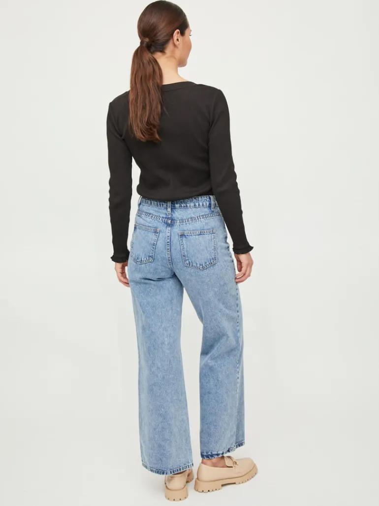 VIBALU L/S RIB TOP black