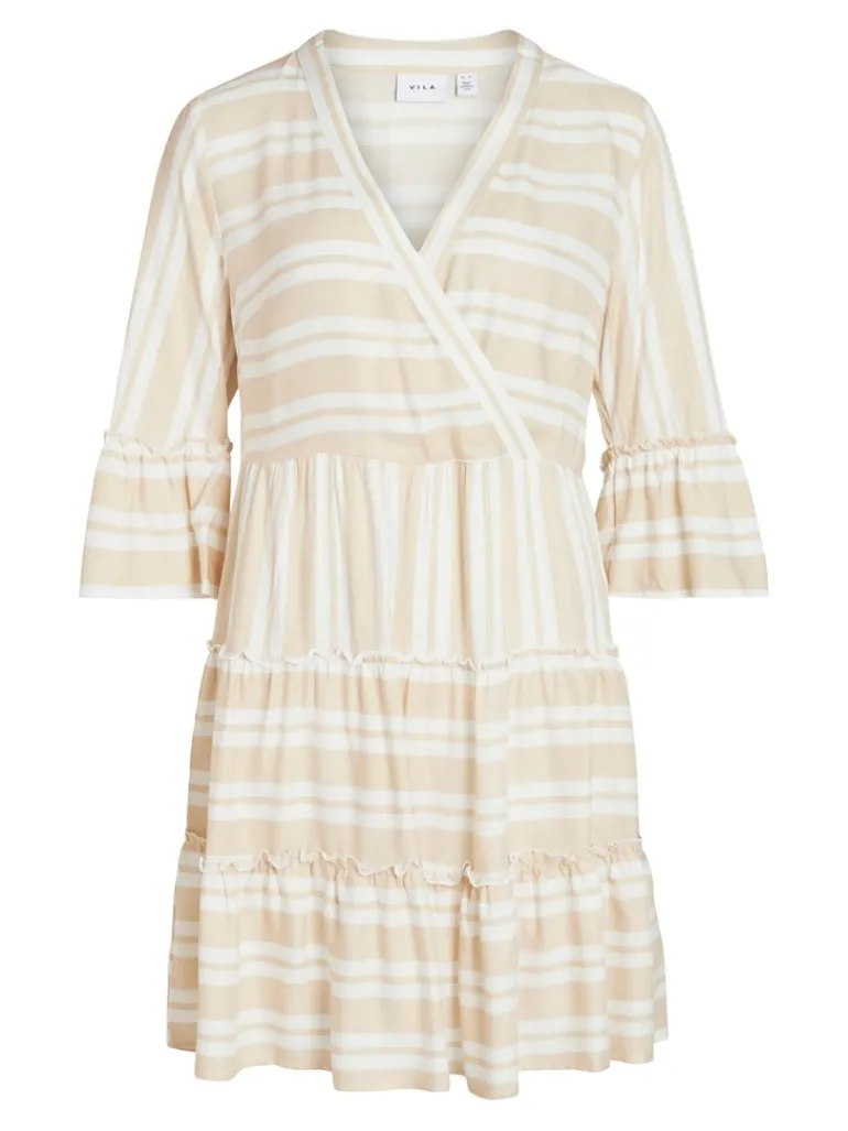 VIBILLY 3/4 DRESS/SU/LC cloud dancer