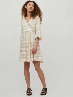 VIBILLY 3/4 DRESS/SU/LC cloud dancer