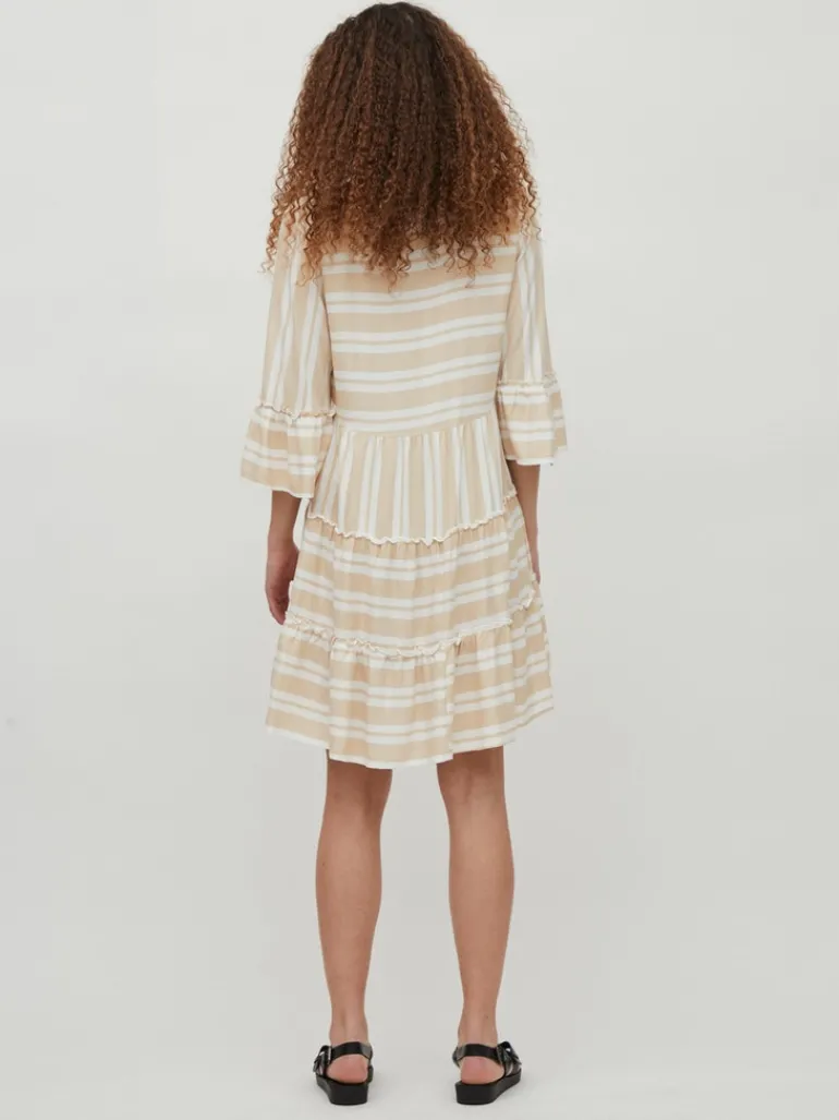 VIBILLY 3/4 DRESS/SU/LC cloud dancer