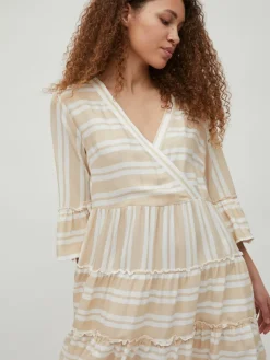 VIBILLY 3/4 DRESS/SU/LC cloud dancer