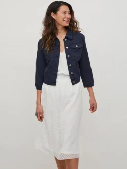 VIBIRKINA 3/4 DENIM JACKET/LS total eclipse