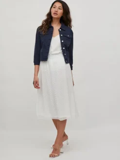 VIBIRKINA 3/4 DENIM JACKET/LS total eclipse