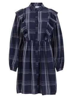 VIBOBBY L/S FLOUNCE DRESS /RX navy blazer