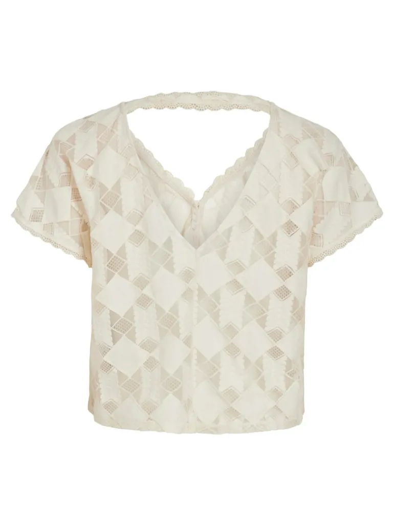 VICALVINA V-NECK S/S TOP/DC/LS birch
