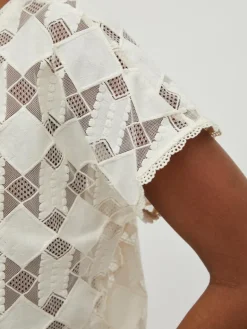 VICALVINA V-NECK S/S TOP/DC/LS birch