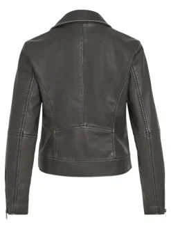 VICARA WASHED COATED JACKET black