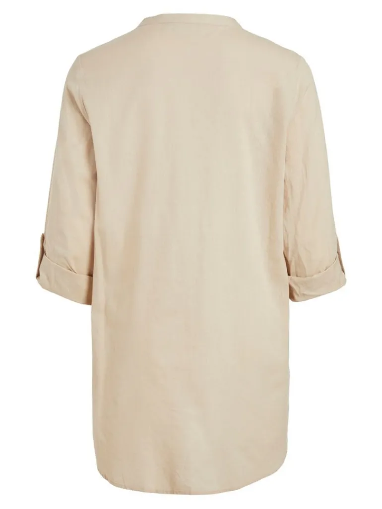 VICHELLIE L/S V-NECK TUNIC cement