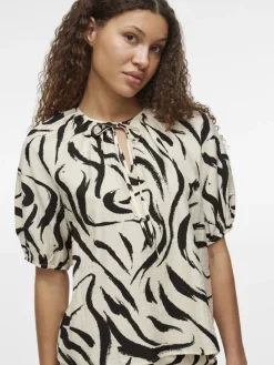 VICLO 2/4 V-NECK TOP - NOOS birch