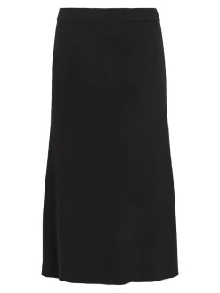 VICOMFY A-LINE KNIT SKIRT- NOOS black