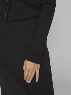 VICOMFY A-LINE KNIT SKIRT- NOOS black