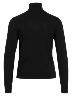 VICOMFY L/S ROLLNECK KNIT TOP/SU/PB black