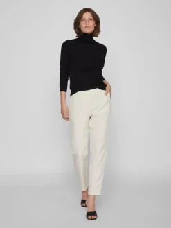 VICOMFY L/S ROLLNECK KNIT TOP/SU/PB black