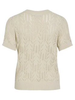 VICOTTI S/S O-NECK KNIT TOP - NOOS birch