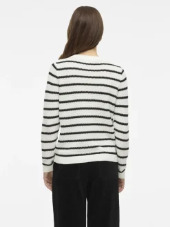 VIDALO O-NECK L/S KNIT CARDIGAN - NOOS white alyssum