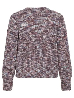 VIDIRMA REV V-NECK L/S KNIT TOP/1 bijou blue
