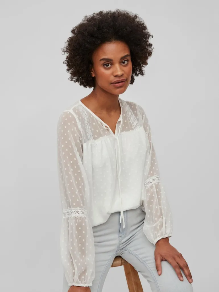 VIEDEE L/S TOP - NOOS snow white