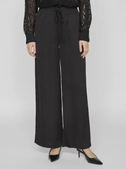 VIELLETTE HW WIDE PANTS-NOOS black