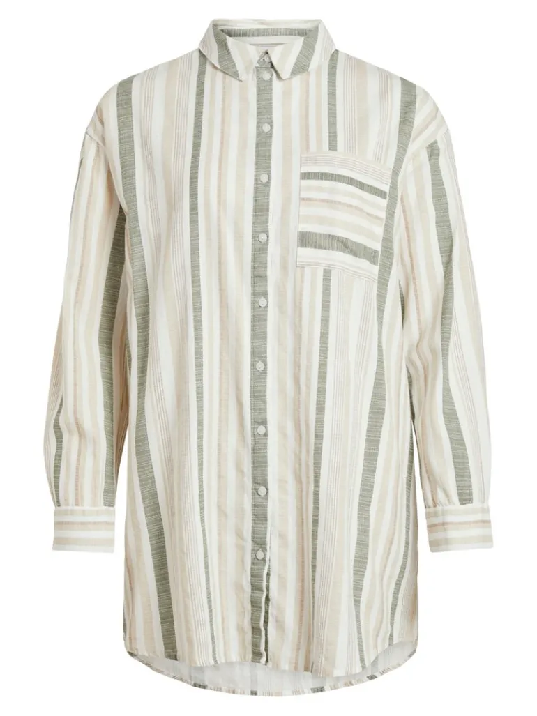 VIETNI L/S LONG SHIRT cloud dancer